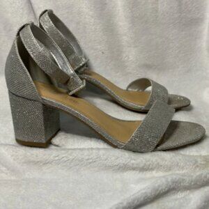 Womens Block Heel Open Toe Ankle Strap Heeled Sandals